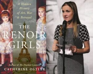 Book cover of The Renoir Girls and author photo of Catherine Ostler
